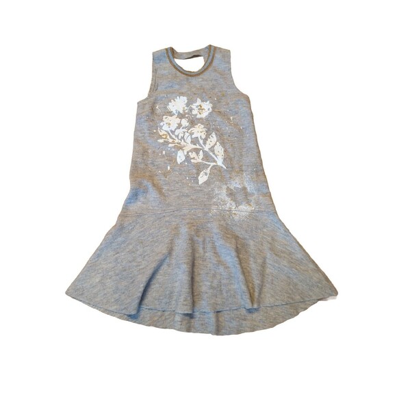 Knitted And Knotted Anthropologie Dress Small Gray Wool Drop Waist Sleeveless - Picture 1 of 13